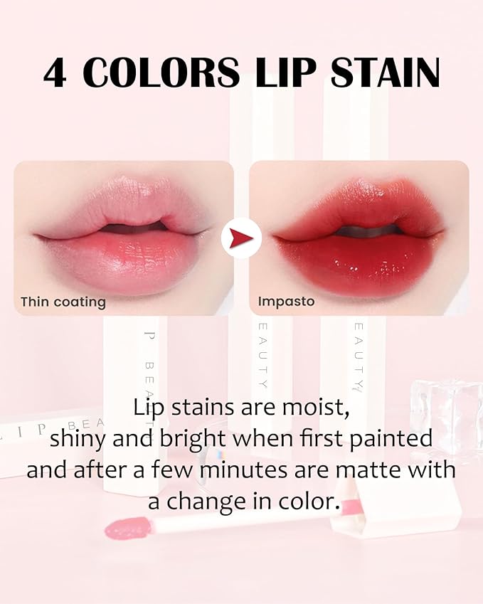 Moisturizing Lip Tint Stain, Velvet Water Lip Tint Moisturizing