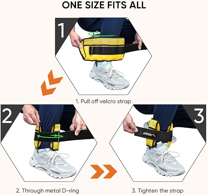 APEXUP 7 lbs/Pair Adjustable Ankle Weights for Women