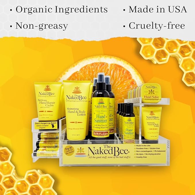 The Naked Bee Ultra-Rich Body Butter, 8 Ounce, Orange Blossom Honey