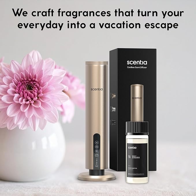 Scentia W Bliss Fragrance Oil Inspired by 5-Star Stay- 50 mL 1.69 fl oz - Fragrance Oil Blend Bergamot, Lemongrass & Jasmine for Aromatherapy Diffusers Humidifiers - Made in USA