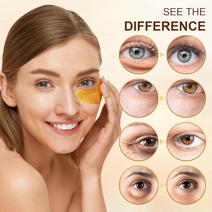 20Pairs/40Pcs 24K Gold Eye Patches,