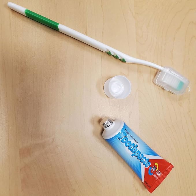 100 Bulk Toothbrushes Individually Wrapped with Toothpaste, Covers, Picks | Soft Disposable Toothbrushes with Toothpaste Built in Individually Wrapped Oral Hygiene Kits for Travel, Homeless Bulk