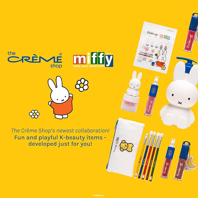 The Crème Shop Miffy Tinted Lip Balm with adorable Miffy cap, with Hyaluronic Acid and Murumuru to moisturize, soften and visibly improve chapped or dry lips - Magnificent Marchmallow