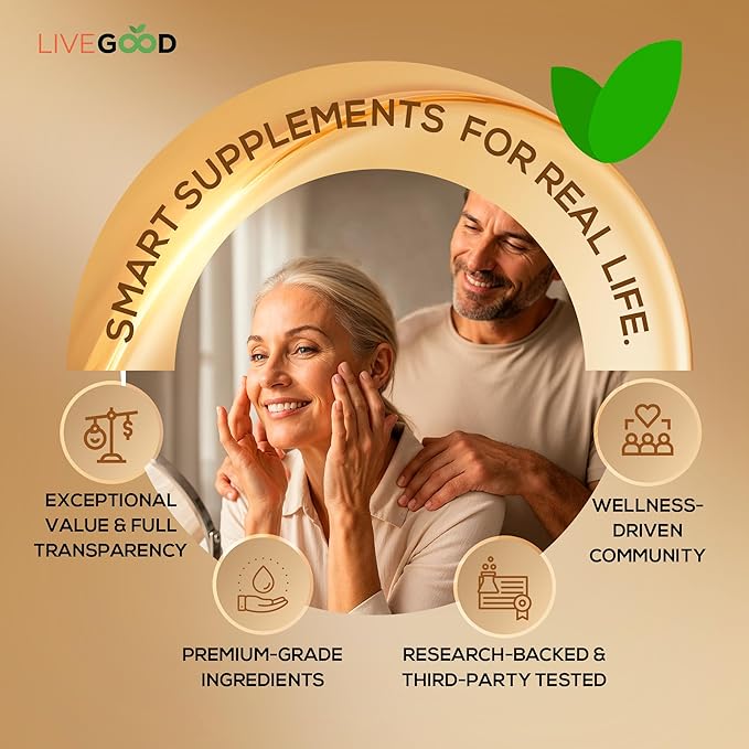 LIVEGOOD Instant Youth Wrinkle Reducer, Face and Eye Smoothing Cream for Fine Lines and Puffiness, Fast-Absorbing Silicate Formula for Temporary Firming and Visible Results in Minutes (30 mL)