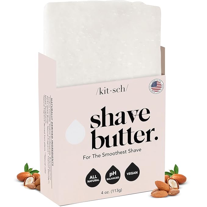 Kitsch Shaving Soap for Women - Hydrating Shave Butter & Shave Soap Bar - Nourishing Bar Soap for Smooth, Irritation-Free Shave – Paraben, Silicone & Sulfate-Free - Vegan, Made in USA - 4 oz