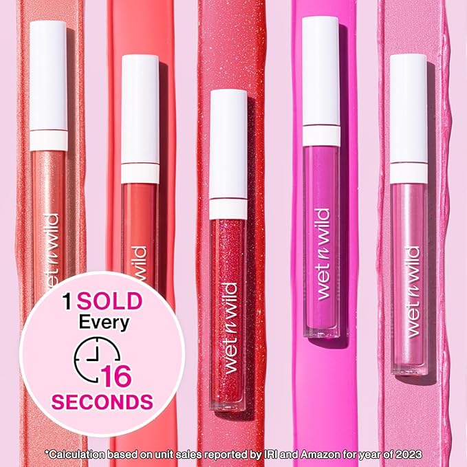 wet n wild MegaSlicks Lip Gloss, Ultra-Glossy, Vitamin-E Enriched, Ultra-Gloss High Shine Moisturizing, Cruelty-Free & Vegan - Bronze Berry