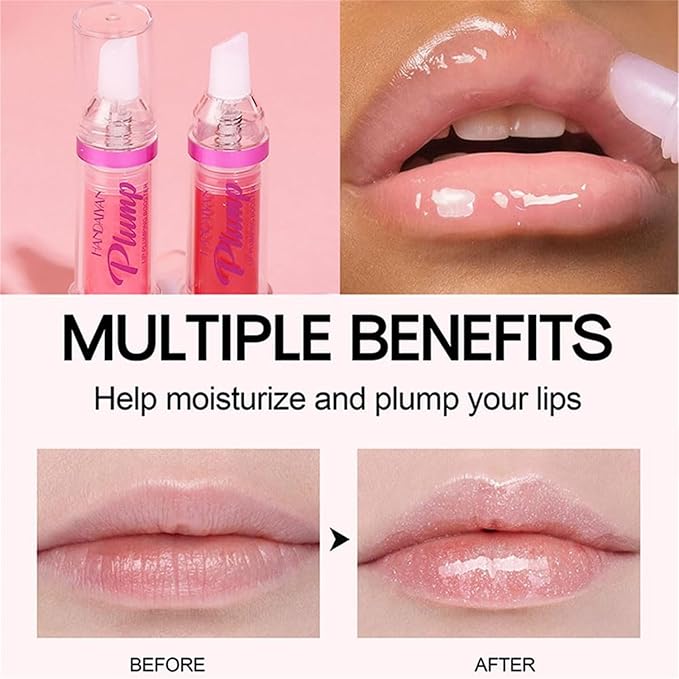 Lip Plumping Booster, Spicy Lip Lipstick, Lifter Gloss, Hydrating, Volumizes High-Shine Lip Plumping Lip Glass Mirror Lip Makeup Lip Glaze Plump & Pout Lip Plumper for Women Girls (04)