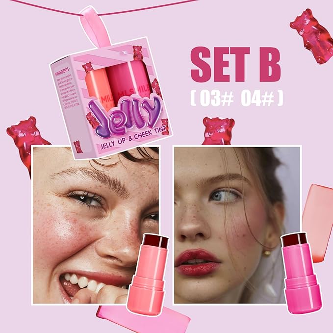 2 Pcs Milk Jelly Blush, Milk Cooling Water Women, 03&04