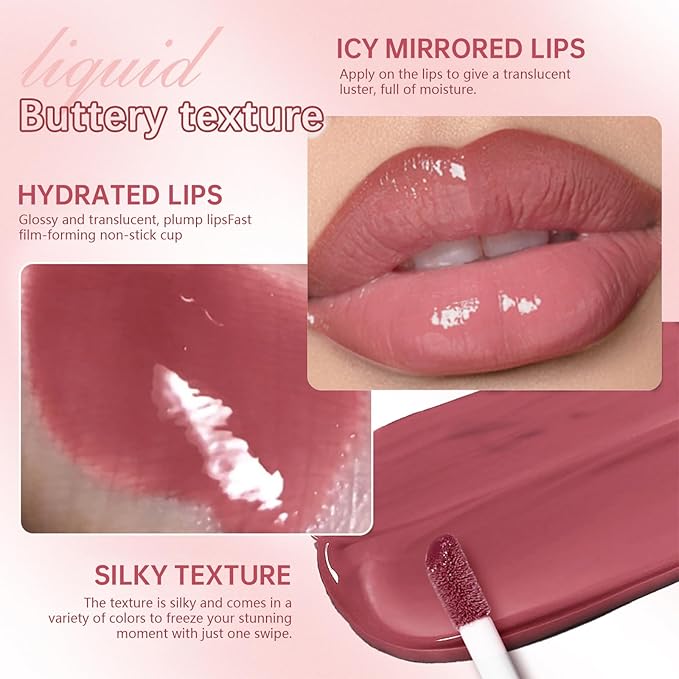 Peel Off Lip Liner Stain Tattoo, Long Lasting Waterproof Lip Stain Peel off, Tattoo Pink Lip Liner and Lip Gloss Combo, Non-Stick Cup Nourishing Lip Gloss Set Lipstick Makeup