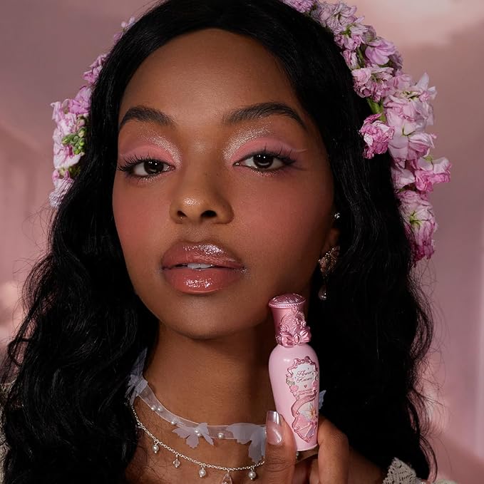 Flower Knows Midsummer Fairytales Lip Gloss-Glowy Moisturizing Coating Lip Lacquer-Hydrating Tinted Lip Oil for Girls&Women-Vegan & Cruelty Free-0.17Fl Oz(G04 To the Moon)