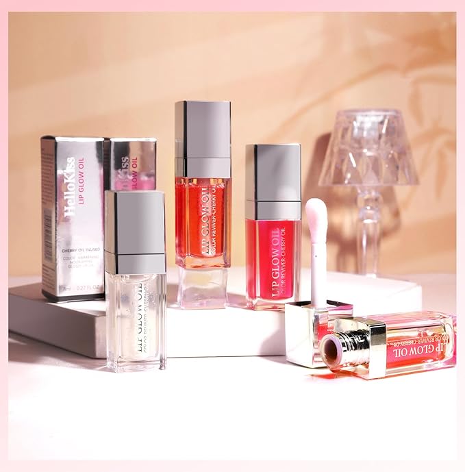 Ultimate Luxe Lip Oil Hydrating Fruit-Flavored Oils with Soft Brush for Moisturized, Full, and Radiant Lips (#05, SINGLE)