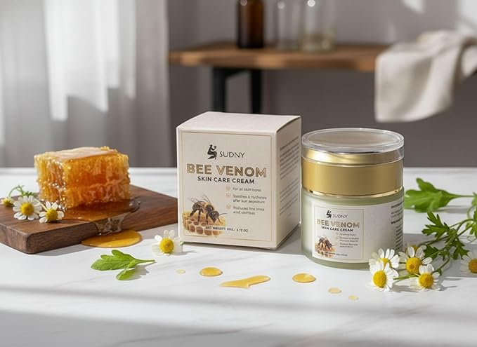 SUDNY Natural Bee Venom Cream | Advanced Bee Venom Moisturizer with Manuka Honey | Exfoliating Face Cream with Salicylic Acid to Clear Pores, Hydrate & Firm Skin | Day & Night Anti-Wrinkle Lotion