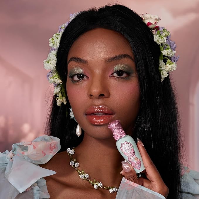 Flower Knows Midsummer Fairytales Lip Gloss-Glowy Moisturizing Coating Lip Lacquer-Hydrating Tinted Lip Oil for Girls&Women-Vegan & Cruelty Free-0.17Fl Oz(G08 Mystery Island)