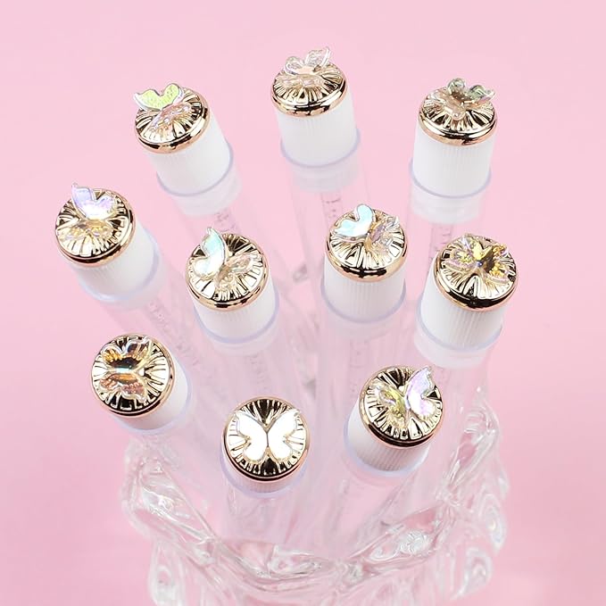 20 Sets Mascara Wand Tube Set Butterfly Mascara Brushes Eyelash Spoolies Brush Makeup Tool Applicator Eyelash Brush Tubes Makeup Brush (Butterfly-MIX)