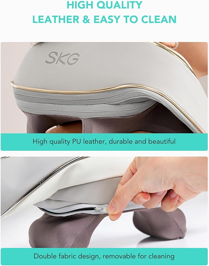 SKG Neck Massager with Heat for Pain Relief, Deep Tissue 6D Kneading, Cordless Neck and Shoulder Massager Valentine Pick for Men and Women, Family and Friends
