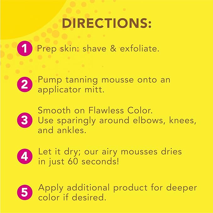 Jergens Self Tanner, Natural Glow Instant Sun, Sunless Tanning Mousse, Quick Self Tanner Foam, Ultra Deep Brozne, 6 Oz, Pack of 2