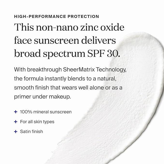 Supergoop! Mineral Sheerscreen SPF 30 PA+++, 0.5 fl oz - 100% Mineral, Broad Spectrum Face Sunscreen + Primer + Helps Filter Blue Light - Satin Finish - For All Skin Types