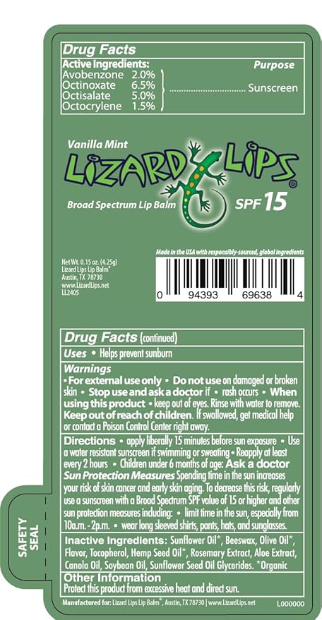 Lizard Lips SPF 15 Lip Balm Flavor