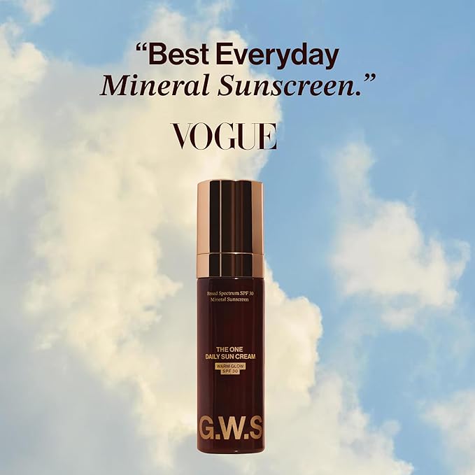 Good Weather Skin The One Warm Glow Daily Sun Cream SPF 30 – Hydrating Mineral Sunscreen for Face & Neck, Sensitive Skin Safe, with Zinc, Niacinamide, Squalane & Sea Buckthorn, 1 oz