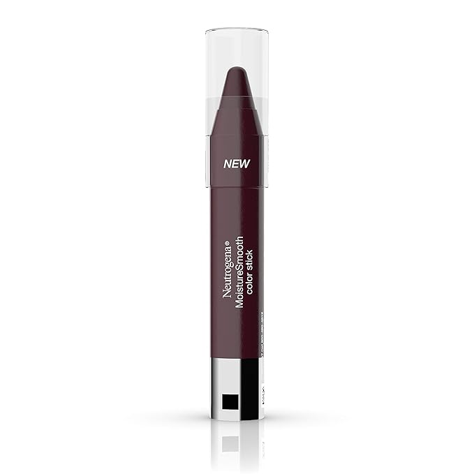 Neutrogena Moisturesmooth Color Lip Stick, 180 Deep Plum, .011 Oz. (Pack of 36)