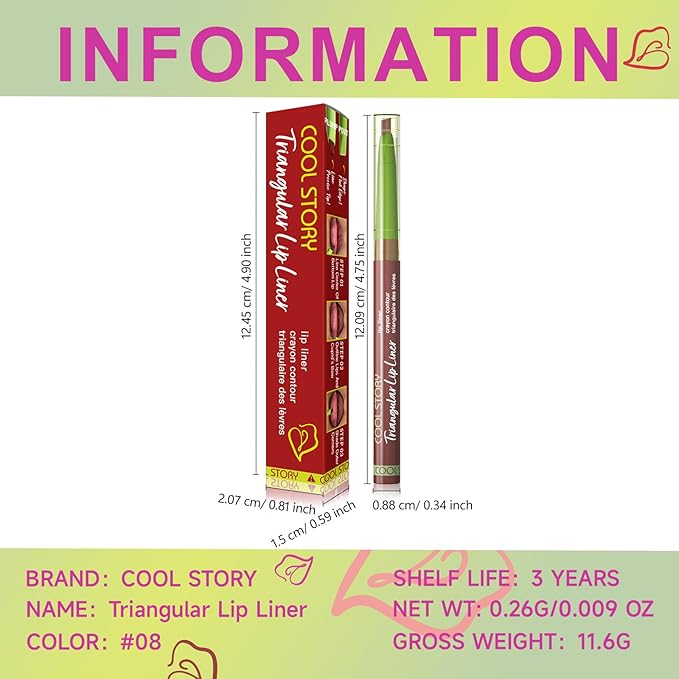COOL STORY Lip Liner Pencil Stain Long Lasting Waterproof Makeup
