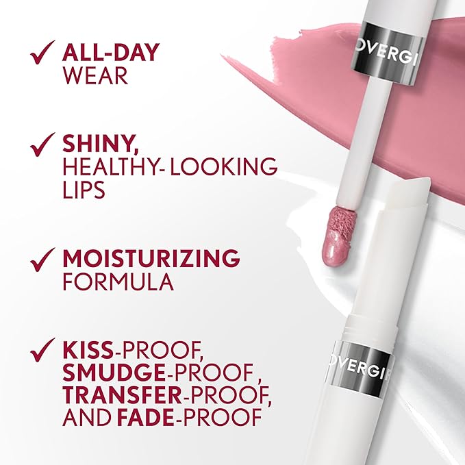 COVERGIRL, Outlast AllDay Lip Color with Moisturizing Topcoat New Neutrals Shade Collection 120 Dusty Blush, 1 Count