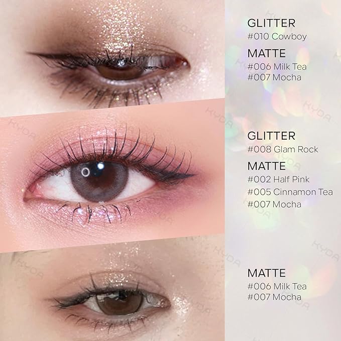 KYDA Single Matte Eyeshadow, Light Apricot Peach Eyeshadow, Ultra-fine Smooth Powder, Lightweight Blendable Formula, Warm Tone Eyes Makeup, Autumn Apricot