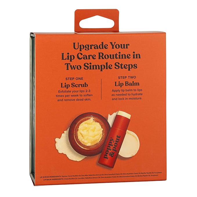 Poppy & Pout Lip Care Set Orange