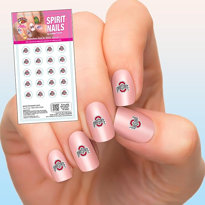 Spirit Nails by Game Faces, Duke Waterless Temporary Fingernail Tattoos