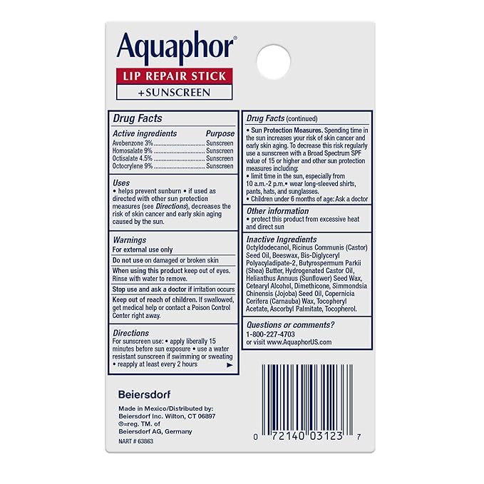 Aquaphor Lip Repair, Moisturizing Lip Balm Oz