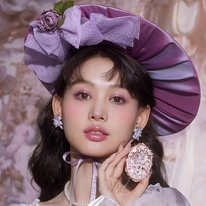 Flower Knows Strawberry Rococo Glowy Lip Gloss G01 Strawberry Macaron+Embossed Blush G01 Romantic Blossom
