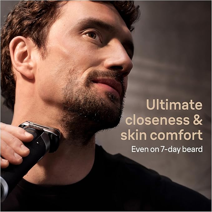 Braun Series 9 PRO+ 9577cc Electric Razor for Men, 5 Pro Shave Elements & Precision Long Hair Trimmer, 6in1 SmartCare Center, PowerCase for Mobile Charging, Wet & Dry, 60min Battery Runtime