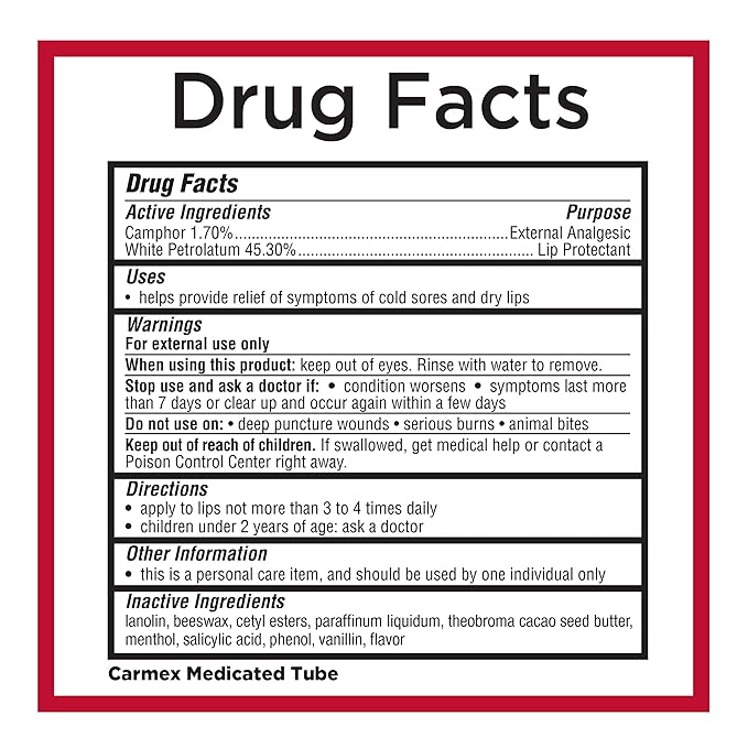 Carmex Medicated Lip Balm Sticks, Lip 0.35oz