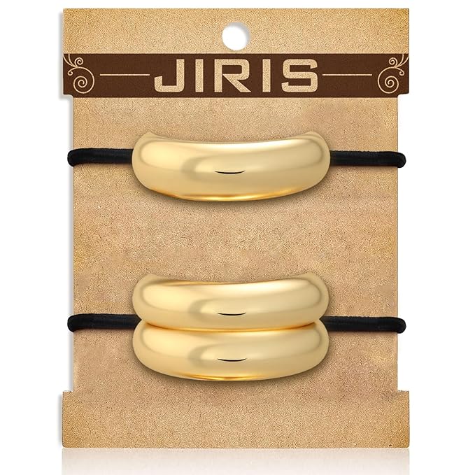 3PCS Metal Hair Tie For Women,Gold Cuffs,Metal Geometric Gold Hair Ties, Hair Accessories Stretchy and Non-Damage Ponytail Holders,Ponytail Cuff Hair Bands For Hair Styling (SET1)