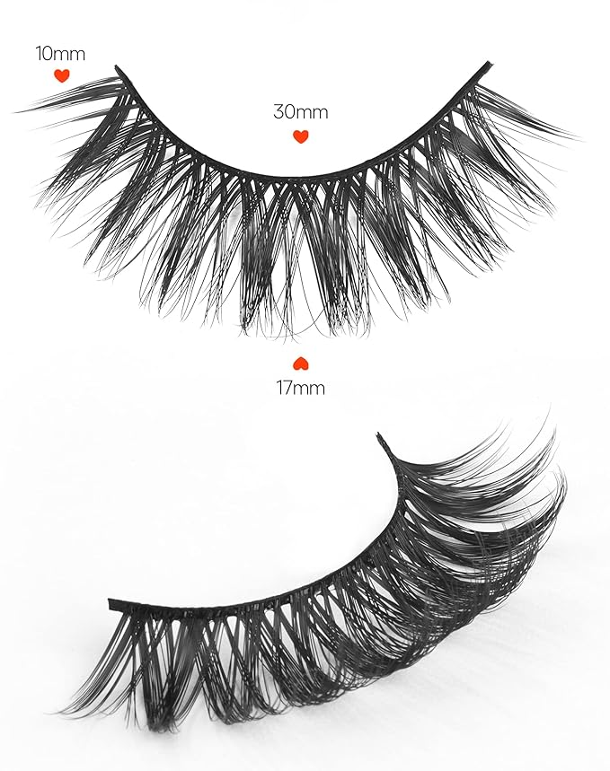 Onlyall Natural False Eyelashes Volume Strip Lashes