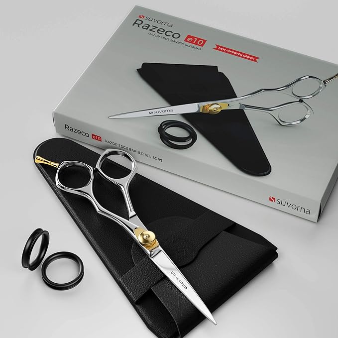 Suvorna 6" Hair Cutting Scissors for Professionals, Barbers & Hairdressers β Sharp Hair Shears for Cutting, Trimming, Grooming β Hair Scissors Professional for Men, Women, Adults