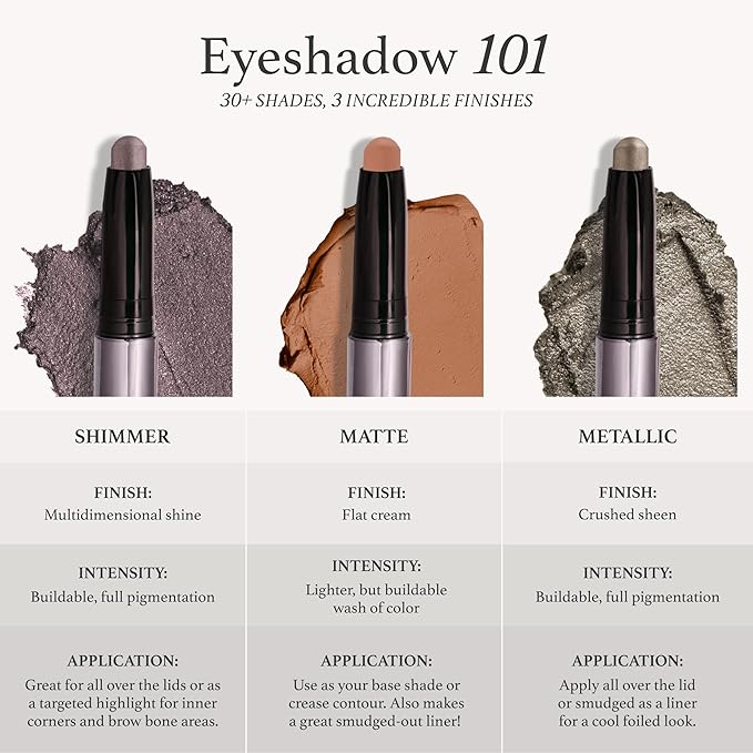 Julep Eyeshadow 101 Cream-to-Powder Waterproof Shadow Stick – Meadow Shimmer – Long-Lasting, Crease-Proof, Earthy Green Shimmer Cream Eyeshadow with Built-in Smudger