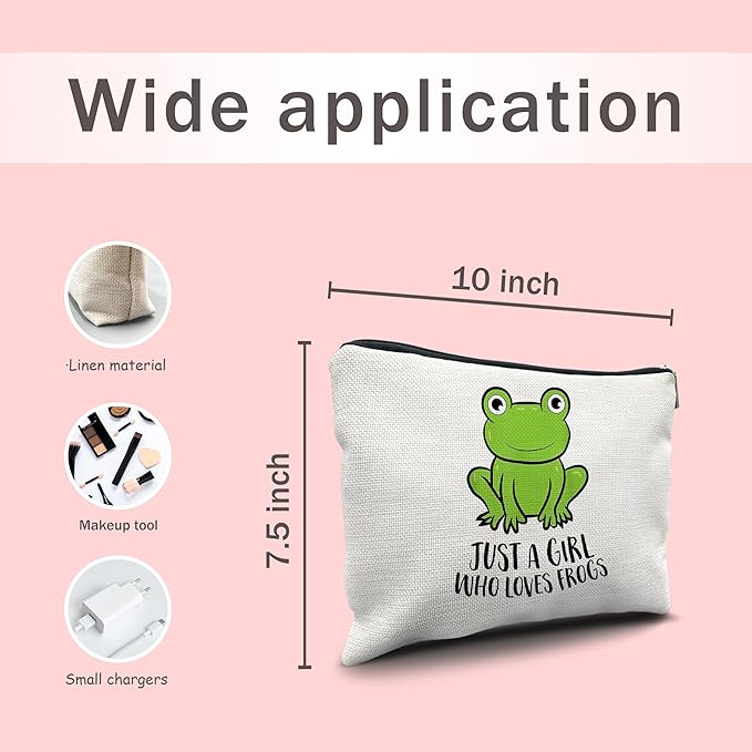 Nogrit Frog Makeup Bag - Cosmetic Toiletry Travel Bag, Funny Frog Gift for Lovers
