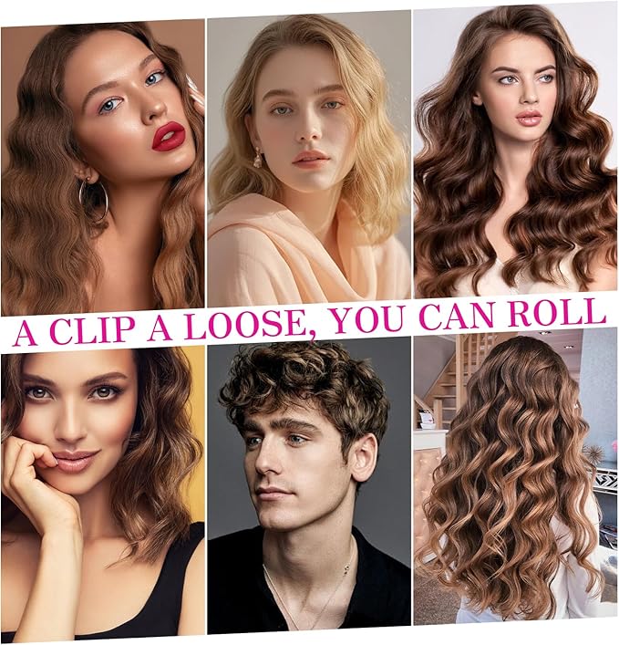 Waver Curling Iron Hair Crimper 1.25 Inch Crimper Hairs Tool with Ceramic 3 Barrel Ionic Deep Hair Waver for Women Hairs Curler for Long & Short, Easy to Use, Dual Voltage, Anti-Scald (White)