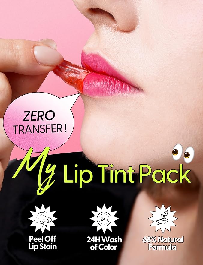 Lip My Tint Pack - Long Lasting Lip Stain Marker, Waterproof Lipstick (04. Brick Rose, 0.50 Fl Oz)