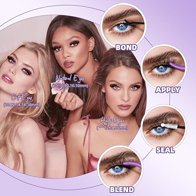 Lash Clusters 90D Individual Lashes Eyelash Clusters Supersoft D Curl Cluster Eyelash Extensions 10-18 Mixed Eyelash Extension Wispy Volume Cluster Lashes DIY at Home (90D-D-10-18MIX)