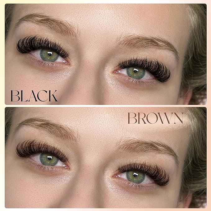Brown Lash Clusters Dark Brown Individual Lashes Wispy Thick Volume Lash Extension D Curvature Clusters Eyelashes 80D Clusters Lashes by Winifred (8-18mm)