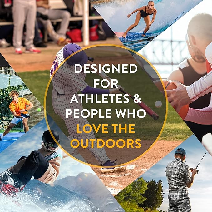 Sport Sunscreen SPF 50+, Water Resistant, Oil Free, Anti-Aging Cream, Vitamin and Antioxidant Enriched, Age Spot Remover, Oxybenzone Free, Sun Screen Protector for Face and Body - 4 FL OZ