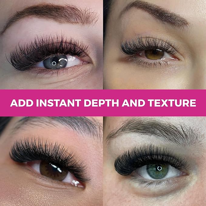 Eyesy Lash 500 Camellia Promade Fans - 5D 0.07 Size 8-10-12mm Curl C - Natural Premade Lash Fans for Eyelash Extensions 3 Lengths in 1 Loose Pre Made Eyelash Create Depth, Texture, Layer, Volume