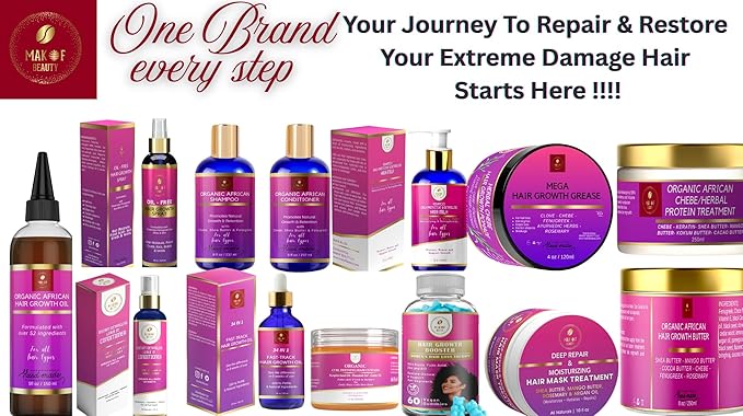 Deep Repair Hair Mask - Moisturizing Treatment with Shea Butter, Mango Butter, Argan Oil & Rosemary - Hydrates & Restores Dry, Damaged Hair - 10 fl oz