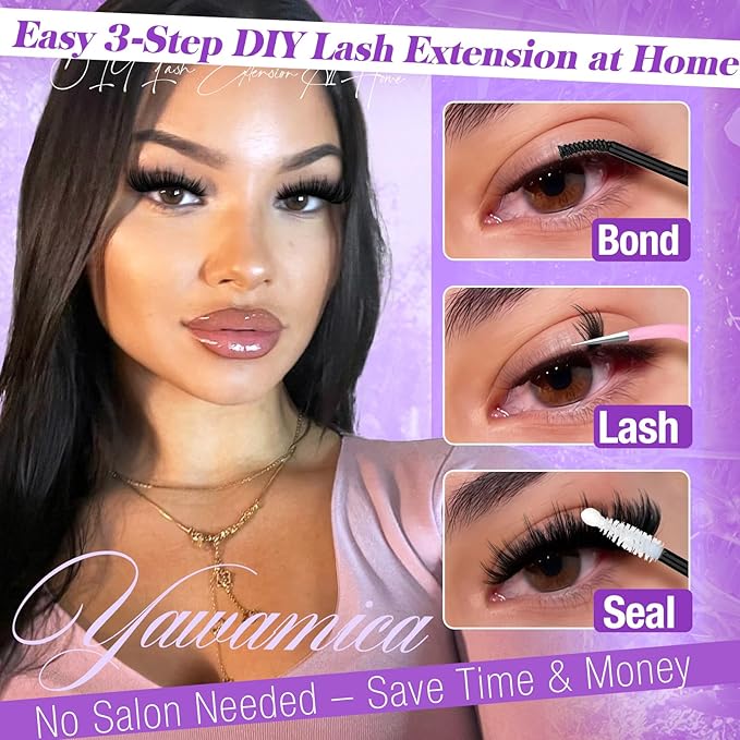 Spiky Lash Clusters Volume Eyelash Clusters Wispy Lashes Clusters Manga Cluster Eyelash Extensions 12-20mm D Curl Individual Lashes 200D Fluffy Cluster Lashes for DIY Lash Look by Yawamica