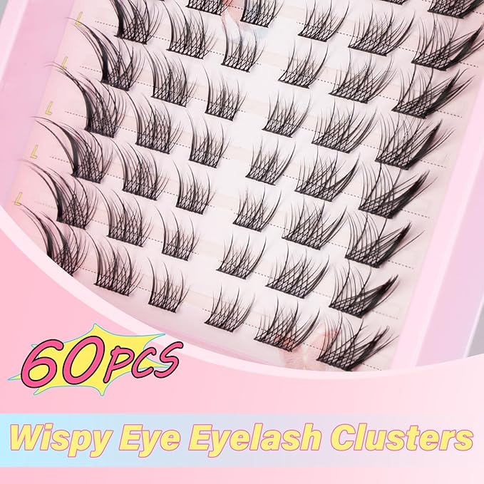 Manga Lashes Fluffy Faux Mink Lashes Natural Look 10 Pairs Wispy False Eyelashes C Curl Anime Lashes (Wispy02)