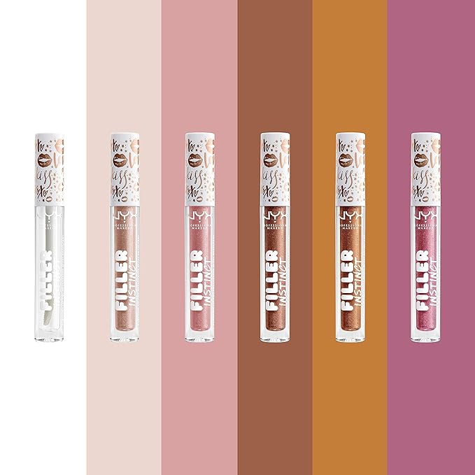 NYX PROFESSIONAL MAKEUP Filler Instinct Plumping Lip Polish, Lip Plumper Gloss - Cheap Fills (Bronze Gold)
