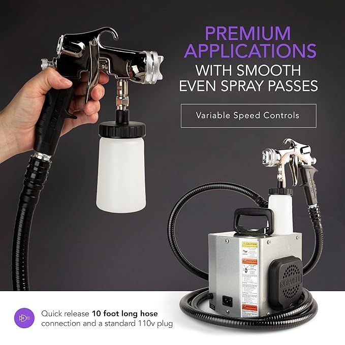 Norvell Mobile Z3000 Professional HVLP System Spray Tan Machine with 10 Foot Hose, Z-Gun Spray Tan Gun - Lightweight Self Tan Applicator for Flawless Spray - Premium Spray Tan Accessories