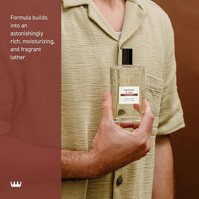 Cremo Cologne for Men - Bourbon & Oak Mens Cologne Spray - A Sophisticated Blend of Distiller’s Spice, Fine Bourbon and White Oak, Fragrances For Men, 3.4 Fl Oz